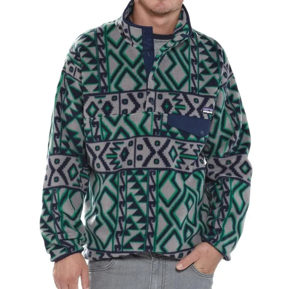 Patagonia Synchilla Men's Snap -T Fleece Pullover/Aztec Green, 33756